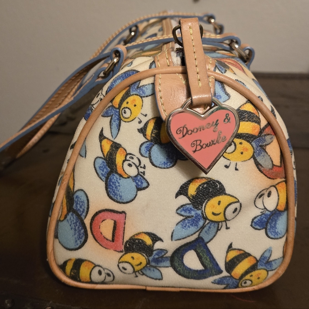 Dooney & Bourke Vintage Y2K D + Bee Barrel Satchel - Picture 6 of 12